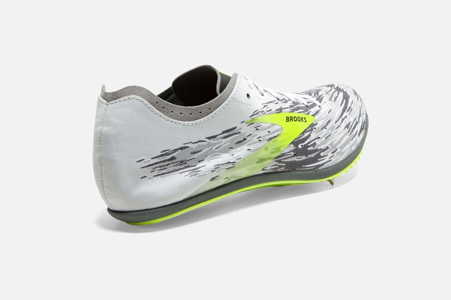 Wire v6 Brooks Spikes Shoes NZ Womens - Grey/Green - MSREOB-295